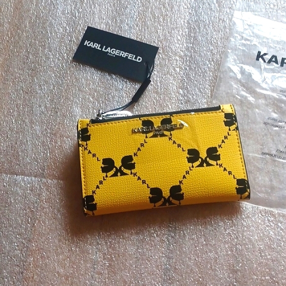 Karl Lagerfeld Handbags - SOLD - NWT Karl Lagerfeld Adele Wallet Pouch - Yellow / Black